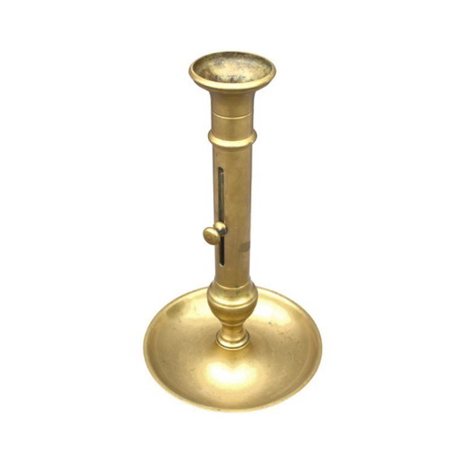 Antique French copper candlestick 30 cm