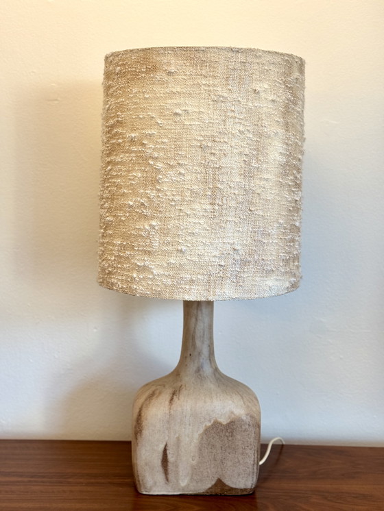 Image 1 of Vintage Brutalistisch Keramiek XL Tafellamp