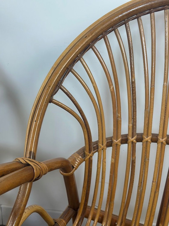 Vintage 1960 Rattan and Bamboo Armchairs (Pair) – Side chairs (photo 7 of 13)