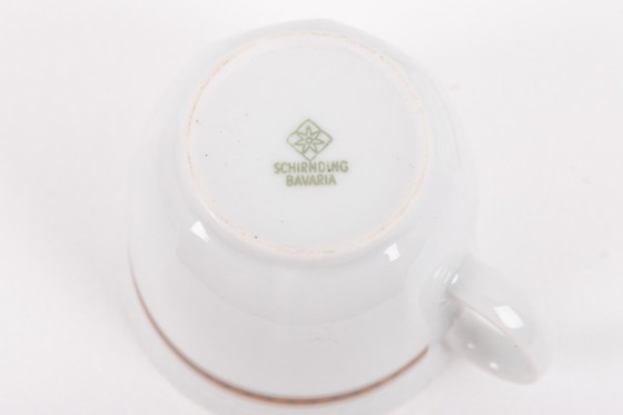 Image 1 of Vintage porseleinen koffie-/theeservies van Schirnding Bavaria, jaren 70.