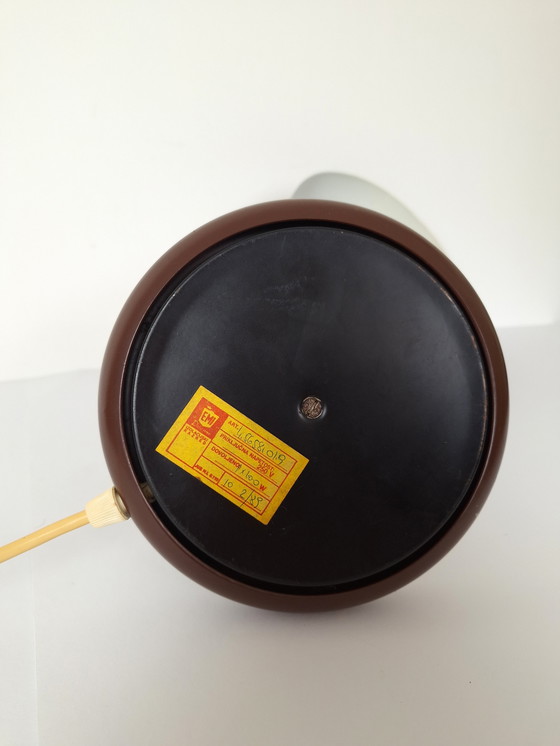 Image 1 of Vintage Gooseneck Table Lamp / Desk Lamp Brown / Industrial Metal Lamp / Retro Office Lamp