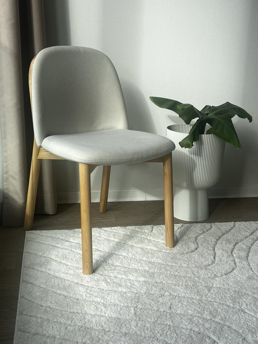 Westwing upholstered ash wood chair