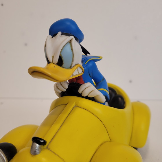 Image 1 of Pato Donald con Coche Amarillo, Rutten, Resina, 2000’s - Estados Unidos