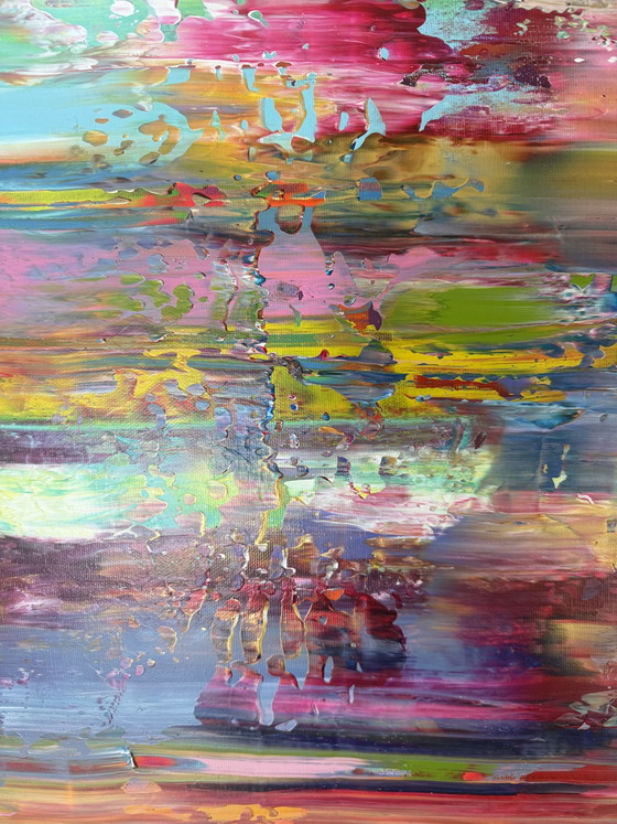 Abstract Large Colorful Handmade Painting 90x120 – Paintings & Drawings, Canvas (photo 5 of 5)
