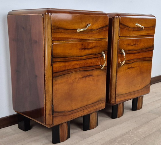 Image 1 of Tables de chevet Art Déco Emiliani 1934