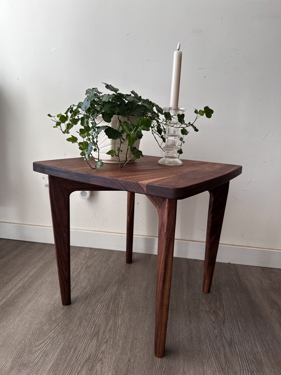 Image 1 of Scandinavian Design Walnut Side Table