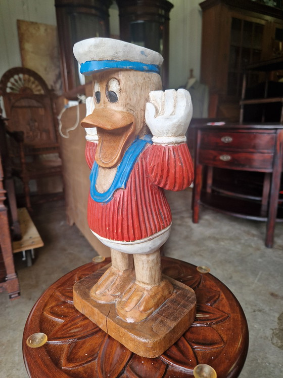 Image 1 of Vintage houten Donald Duck 31x15