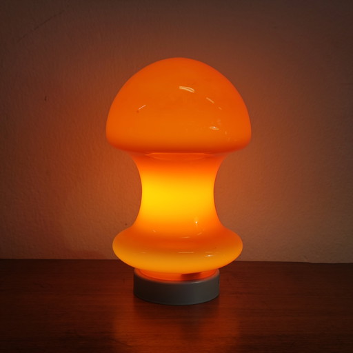 Lampe à poser vintage champignon orange