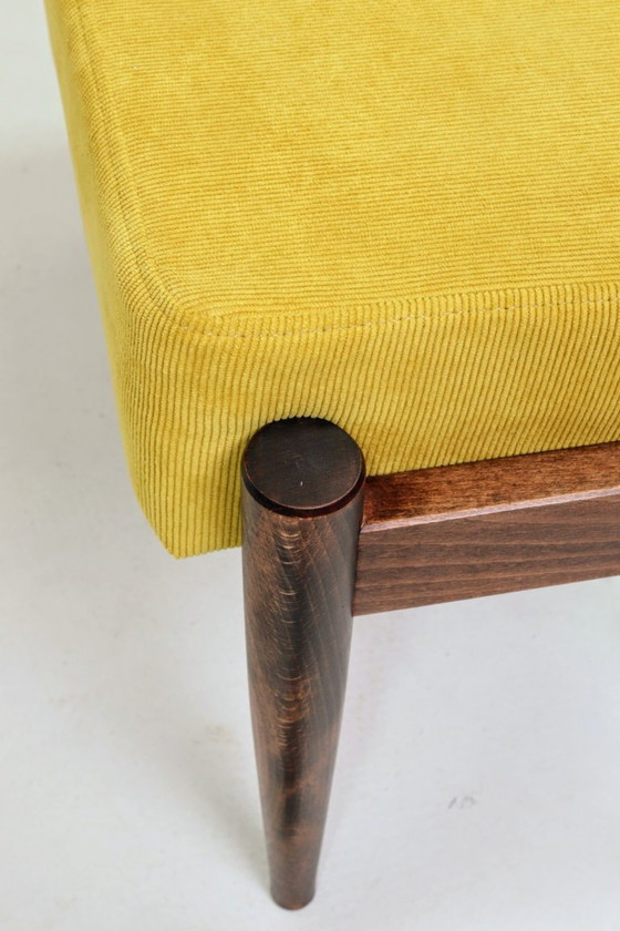 Image 1 of Tabouret scandinavo verde giallo velours côtelé Lotto di 2