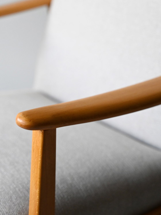 Image 1 of Paar skandinavische Mid-Century-Eichenholzsessel