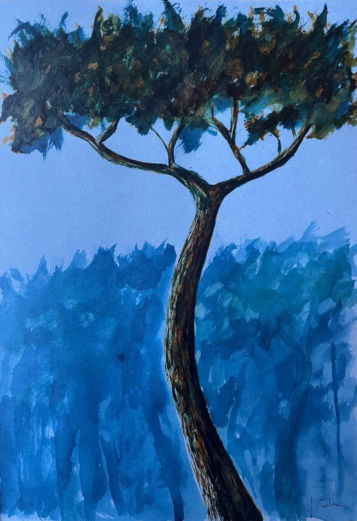 Inkt op papier, 42x30cm.