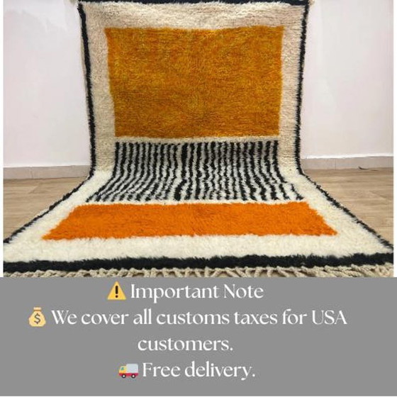 Alfombra naranja de 300 cm x 210 cm. – Wool (photo 10 of 11)