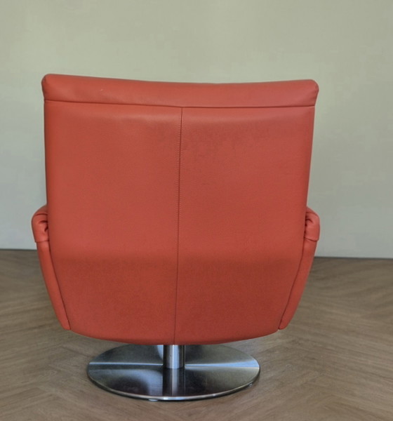 Image 1 of Poltrona reclinabile in pelle Leolux Cece con pouf
