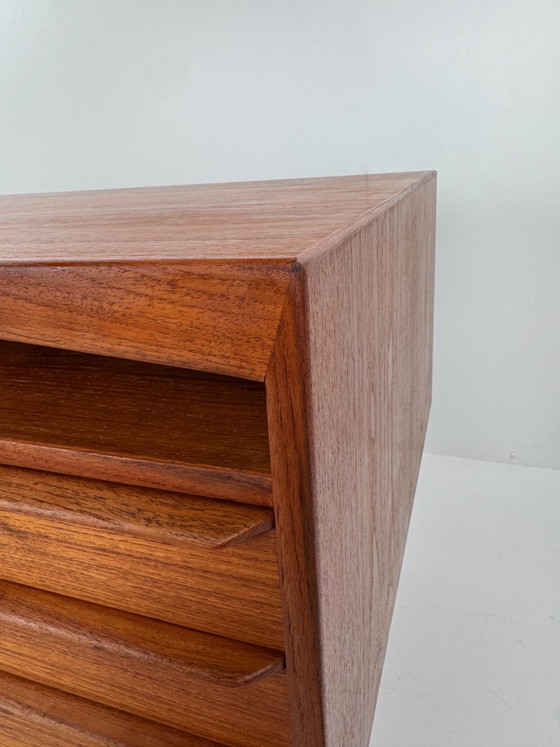 Image 1 of Bureau de direction Valdemar Mortensen – Design sculptural en teck danois, années 1960
