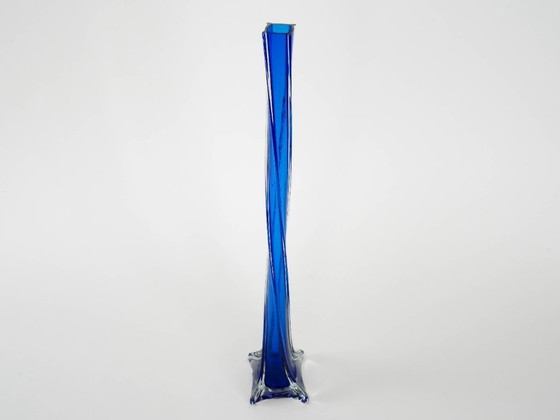Image 1 of Kobaltblaue Vase, dänisches Design, 1970er Jahre, hergestellt in Dänemark
