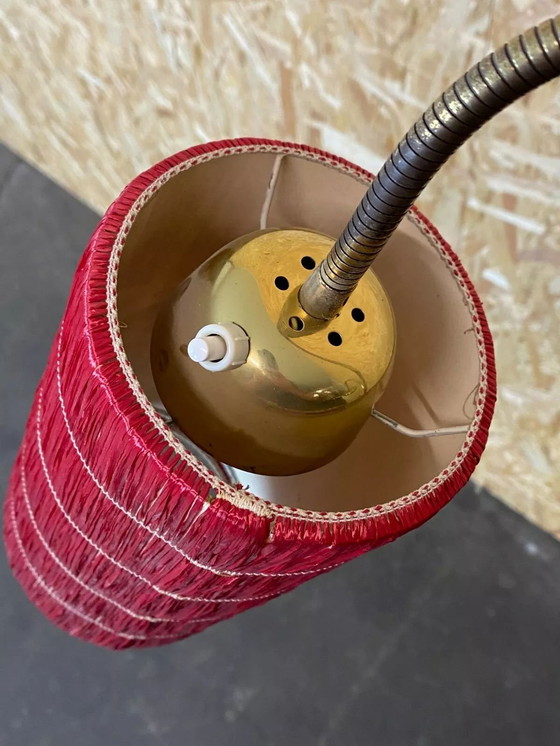 Image 1 of Lámpara de pie de los años 50 y 60, lámpara de bolso, diseño de vidrio de mediados de siglo, años 50