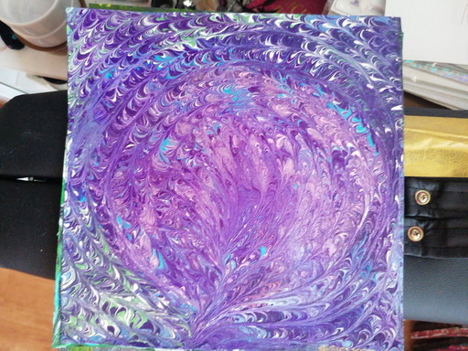 Self-painted fantasy (Galaxy picture) – schilderijen tekeningen, Canvas (photo 2 of 5)