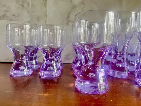 Image 1 of Rare large set (17x) Vintage Alexandrite / Neodymium glasses – 1970s