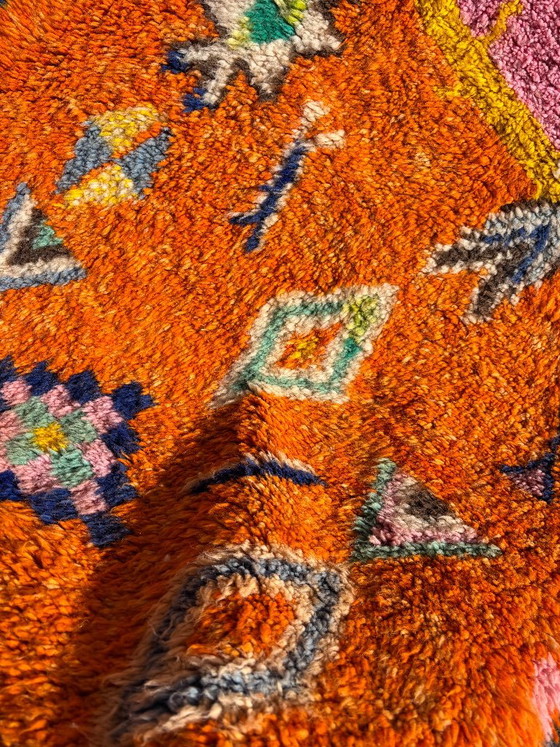Pink and Orange Moroccan Berber Rug 220x260 cm – Handwoven Boujad Wool Carpet – Rugs & carpets (photo 10 of 12)