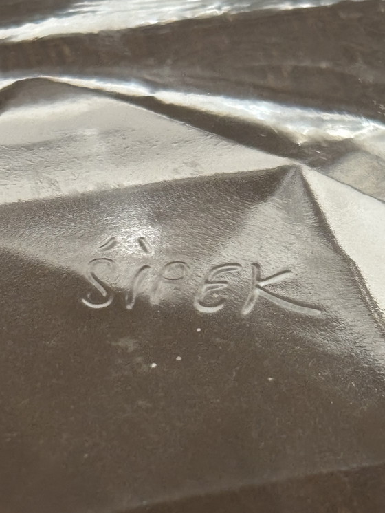 Image 1 of Lege zakasbak, ontwerp van Borek Sipek, gesigneerd