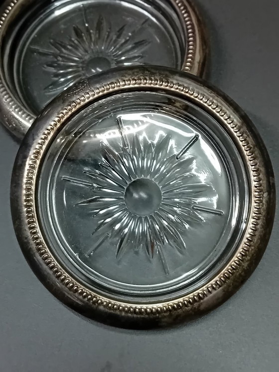 Image 1 of Sottobicchieri placcati in argento Leonard Silver Plate