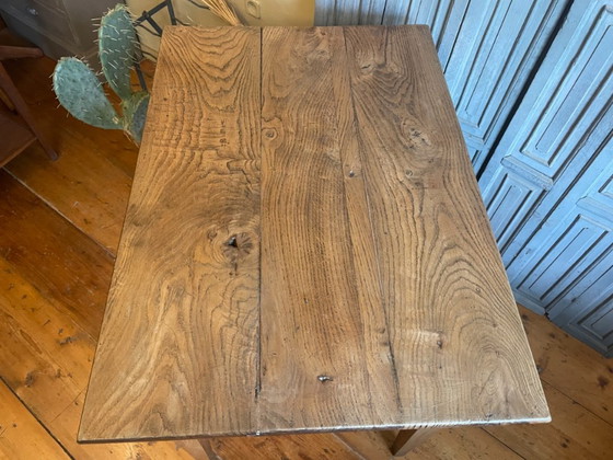 French Antique Walnut Side Table – Brass, Wood (photo 5 of 15)