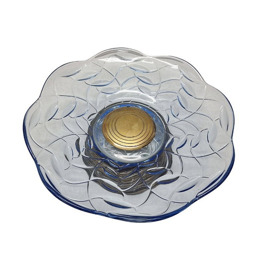 Franse Art Deco Fruitschaal – schalen, Glass (photo 2 of 6)