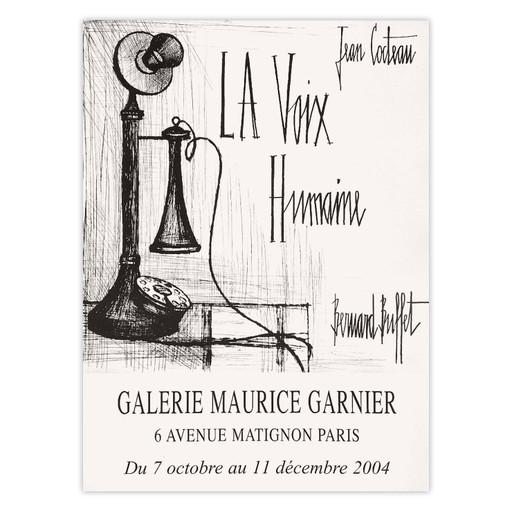 Bernard BUFFET Expo 2004 - Galerie Maurice Garnier - Affiche La voix humaine 2004