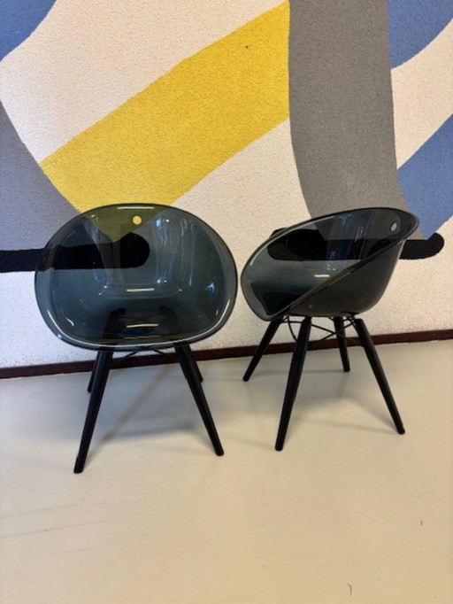 2x Pedrali Gliss Wood 905 Armchair