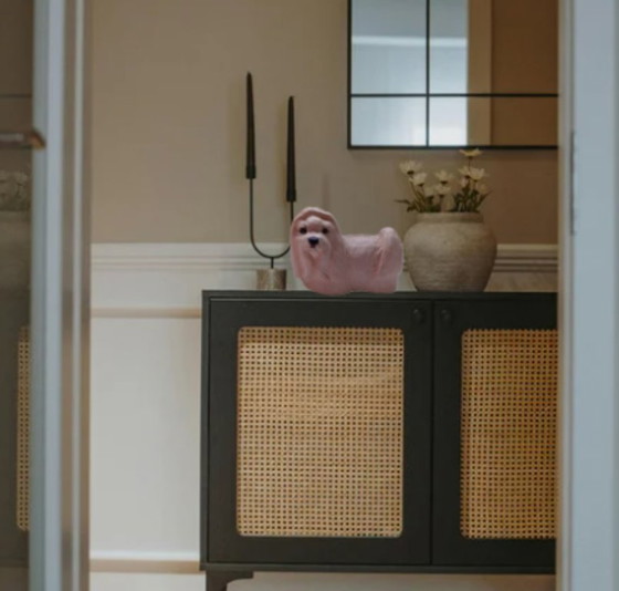 Image 1 of Shih Tzu in pelle artigianale di metà secolo – "Chateau Leather" (Canada)