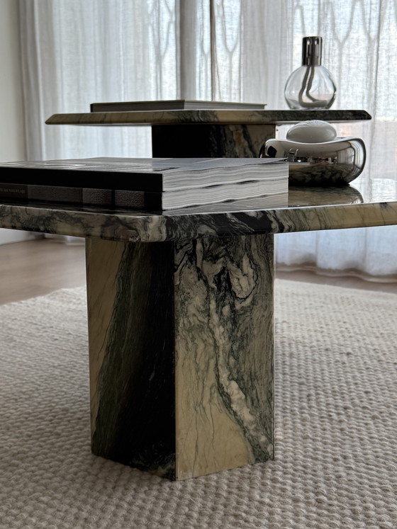 Vintage Marmeren Salontafel Set – Marble (photo 6 of 12)