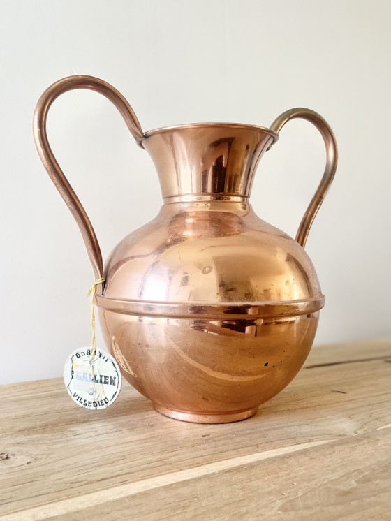 Image 1 of Vaso anfora vintage in rame francese · Villedieu-les-Poêles · Decorazione country francese