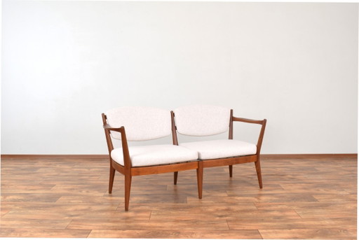 Canapé Norvégien en Teck par Fredrik A. Kayser & Adolf Relling pour Arnestad Bruk, 1950s – 2 zitsbanken, Wood, Wool