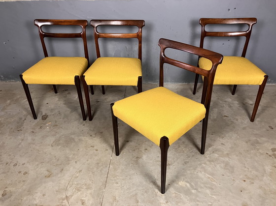 Image 1 of Rosewood chairs newly upholstered Mid Century Vintage