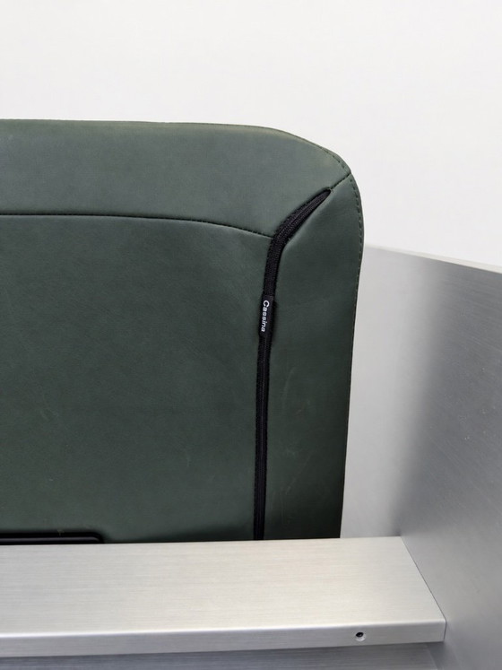 Set of 2 Flutz Cassina Chairs Michael Anastassiades Steel, Leather, Dining chairs, Green (photo 13 of 13)