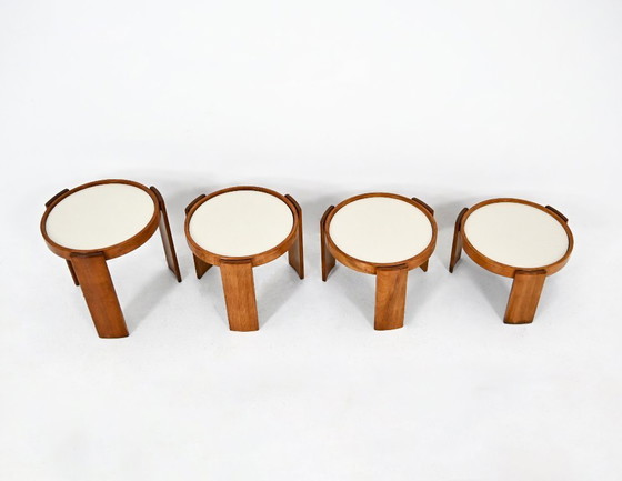 Image 1 of Satztische Modell 780 von Gianfranco Frattini für Cassina, 1960er Jahre, 4er-Set