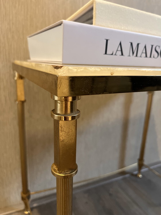 Image 1 of table en laiton et onyx