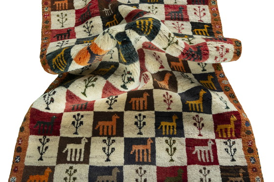 Image 1 of Tapis nomade noué à la main 155 x 76 cm