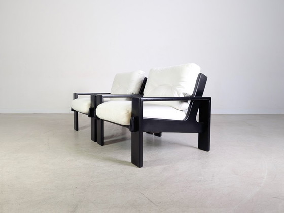 Image 1 of Set of 2 original armchairs Asko Finland Esko Pajamies leather armchair