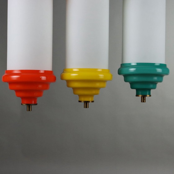 1960s Lamp with Colored Glass – Pendant lamps, Aluminium (photo 12 of 13)