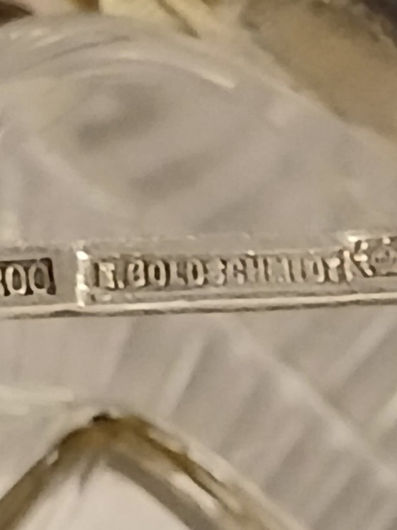 Ancien Carré Art Nouveau Argent Massif Wolfers Frères N. Goldschmidt 1900 – Tirages d'art, Silver (photo 8 of 15)