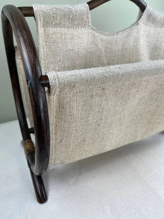 Portariviste vintage in rattan – Wicker, Art Deco (photo 10 of 11)