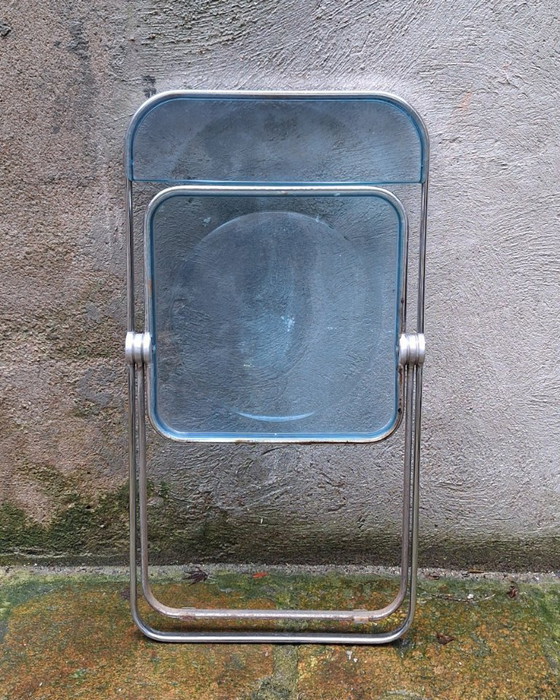 Image 1 of Sedia Plia in plexiglas blu di Giancarlo Piretti per Castelli