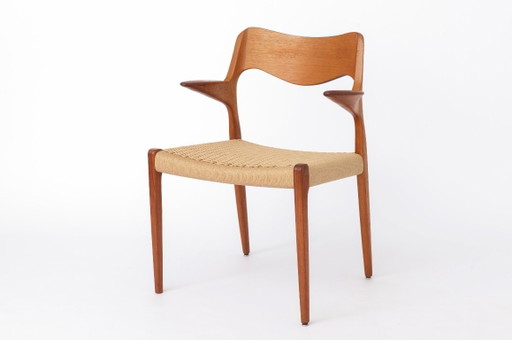 Niels O. Møller Model 55 Armchair, Danish Teak Lounge Chair, Mid-Century Modern Chair, Vintage 1950s Scandinavian Design