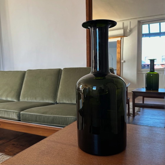 Large vase by Otto Brauer, 1960, Holmgaard, Glass, Green (photo 5 of 6)
