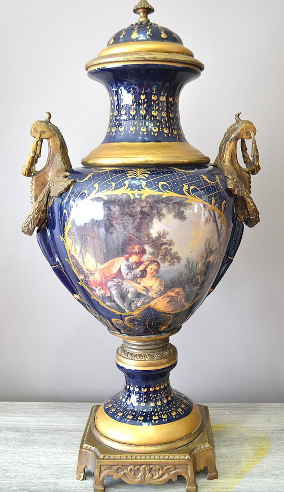 Image 1 of magnifica coppia di vasi del XIX secolo