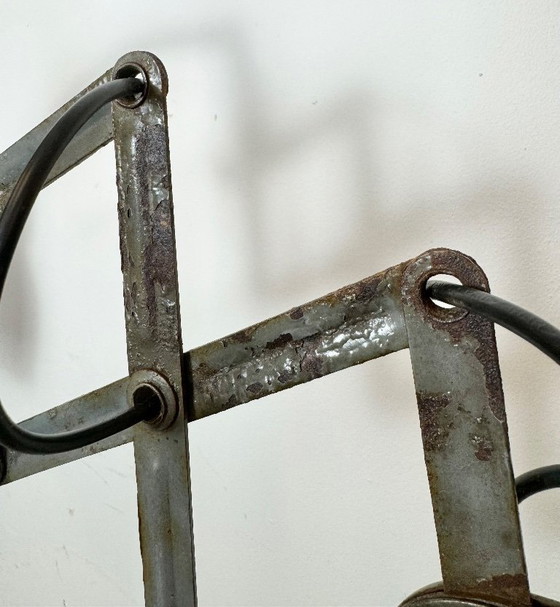 Image 1 of Graue industrielle Scherenwandleuchte von Elektroinstala, 1960er Jahre