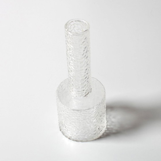 Image 1 of Small Vintage Clear Glass Vase / Single Flower Stylish Vase / Sweden / 2000s