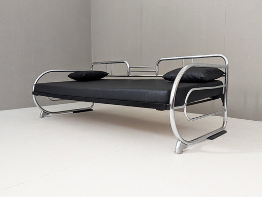 Canapé en acier tubulaire Bauhaus par Hynek Gottwald, années 1930