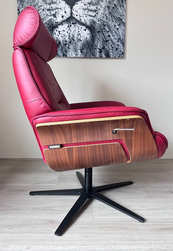 Musterring MR276 Design Sessel, Leder, Holz, Braun, Modern (Foto 2 von 12)